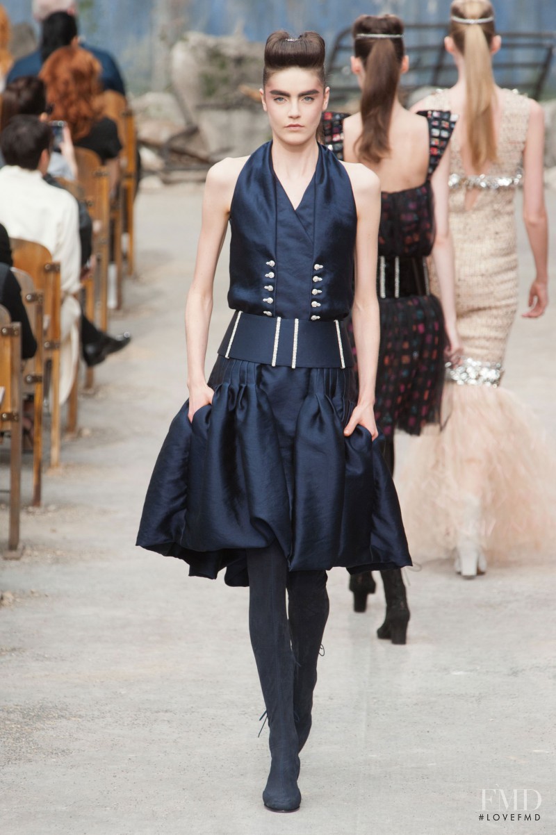 Daphne Velghe featured in  the Chanel Haute Couture fashion show for Autumn/Winter 2013