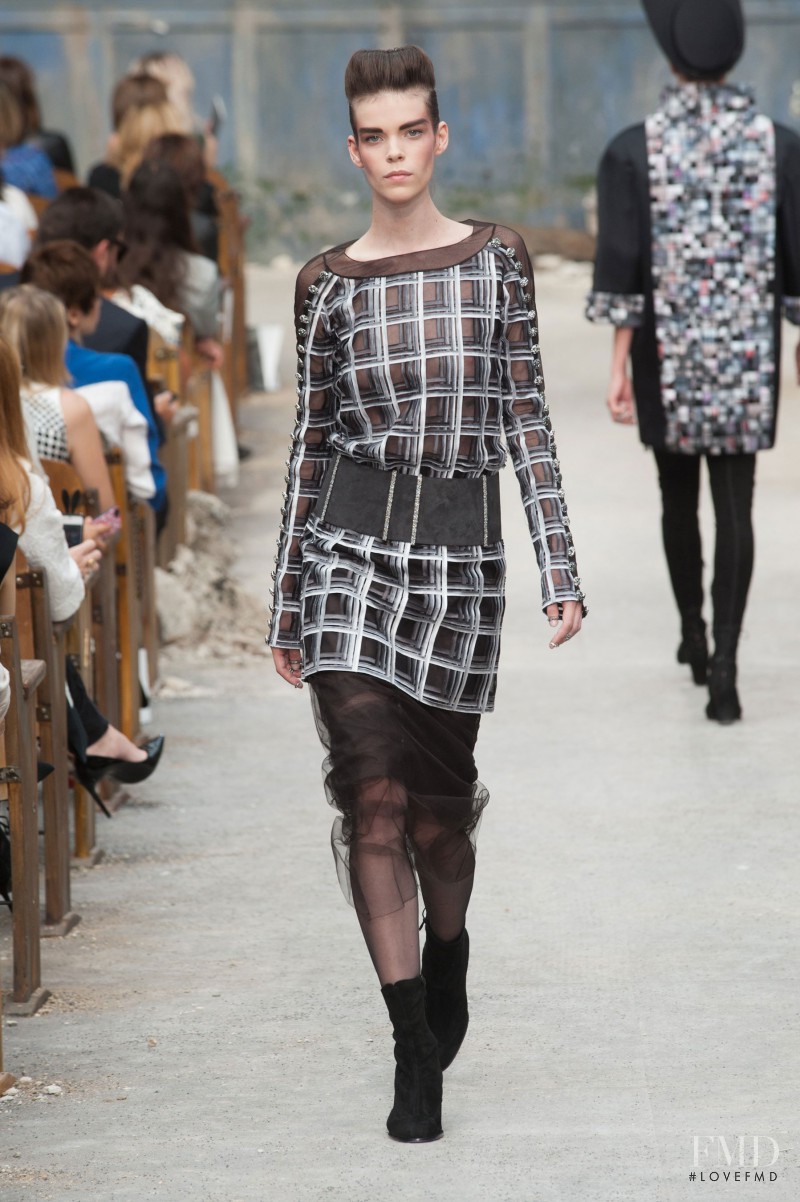 Meghan Collison featured in  the Chanel Haute Couture fashion show for Autumn/Winter 2013