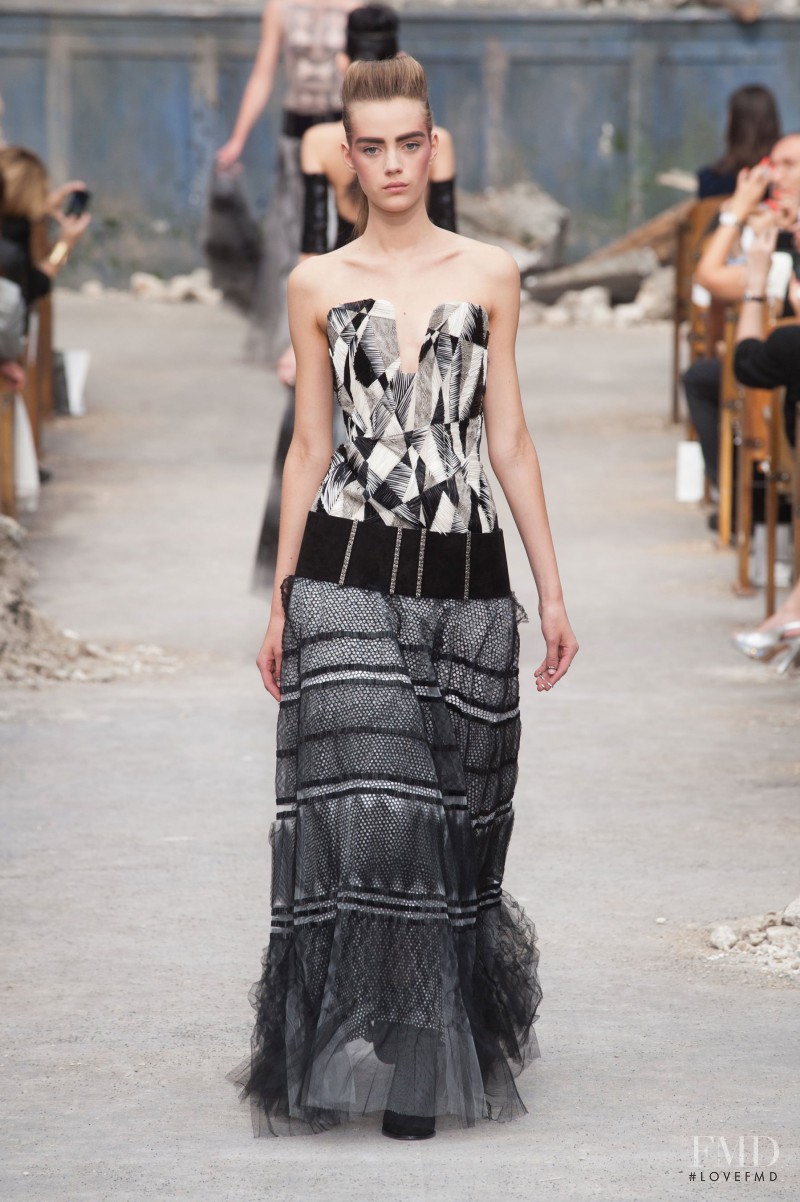 Esther Heesch featured in  the Chanel Haute Couture fashion show for Autumn/Winter 2013