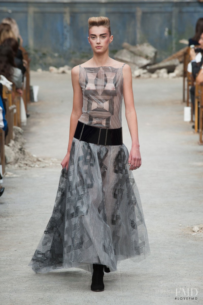 Sigrid Agren featured in  the Chanel Haute Couture fashion show for Autumn/Winter 2013