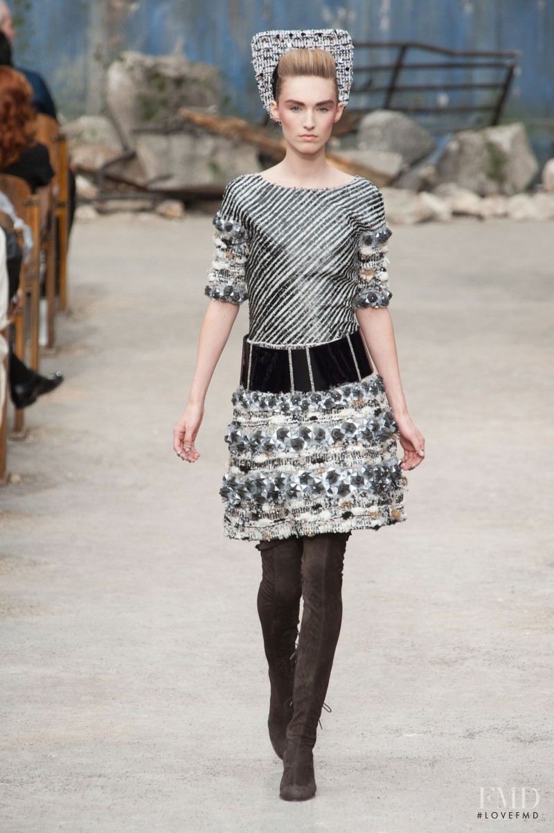 Manuela Frey featured in  the Chanel Haute Couture fashion show for Autumn/Winter 2013