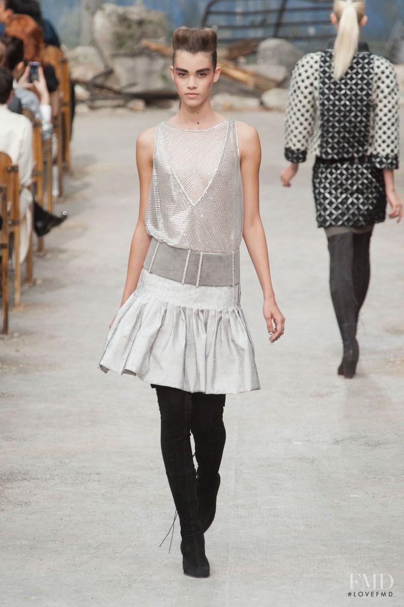 Pauline Hoarau featured in  the Chanel Haute Couture fashion show for Autumn/Winter 2013