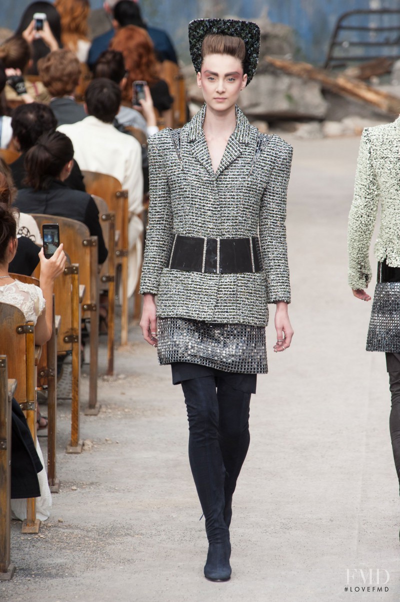 Evelina Szamszoncsik featured in  the Chanel Haute Couture fashion show for Autumn/Winter 2013