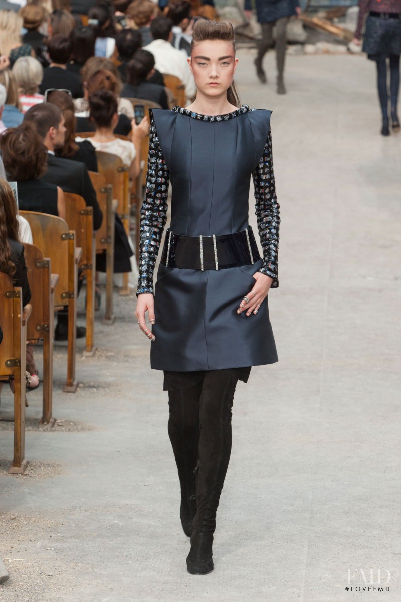 Yumi Lambert featured in  the Chanel Haute Couture fashion show for Autumn/Winter 2013