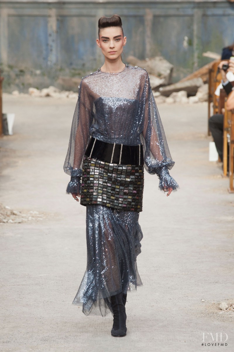 Kati Nescher featured in  the Chanel Haute Couture fashion show for Autumn/Winter 2013