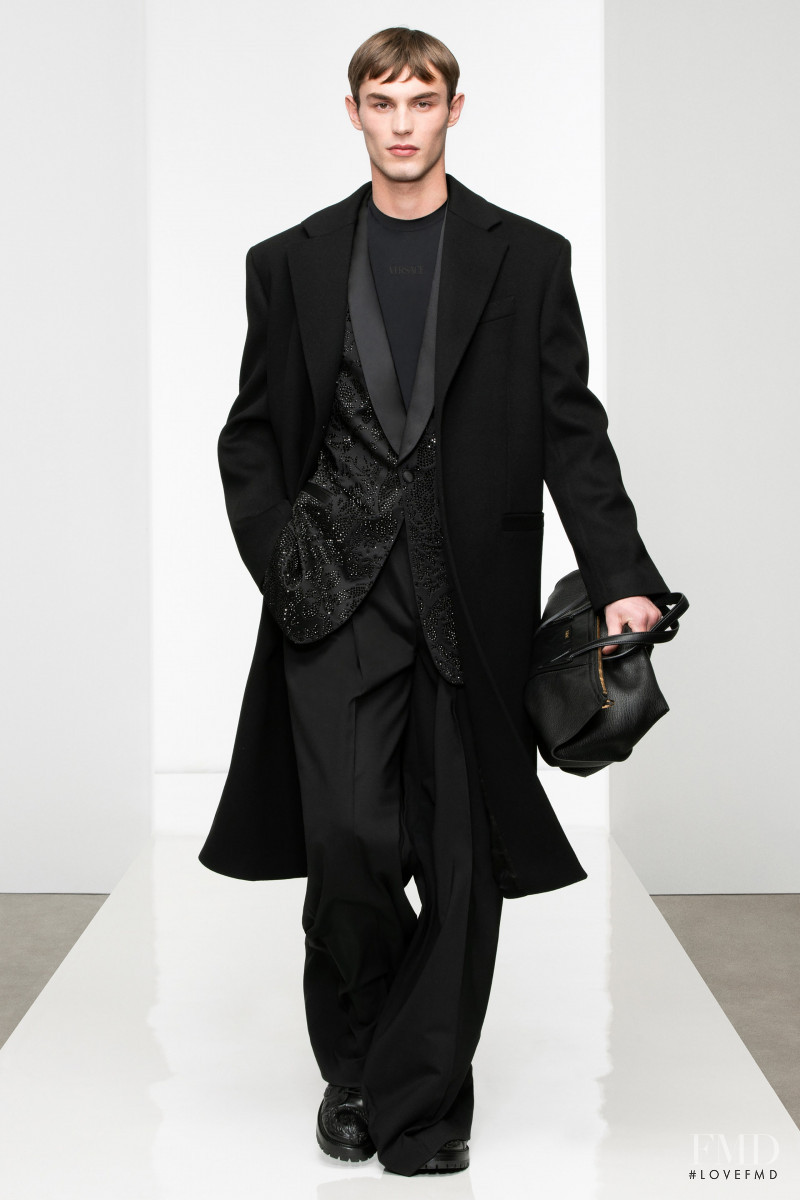 Kit Butler featured in  the Versace fashion show for Autumn/Winter 2022