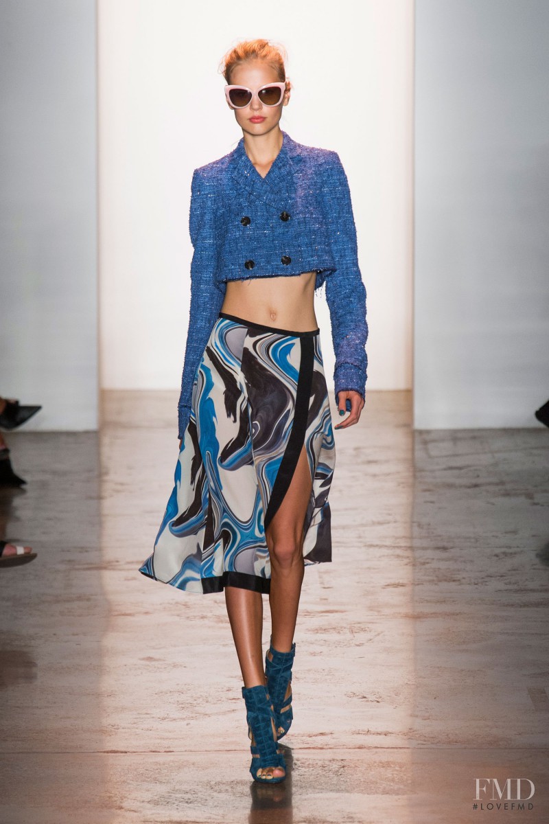 Elisabeth Erm featured in  the Peter Som fashion show for Spring/Summer 2014