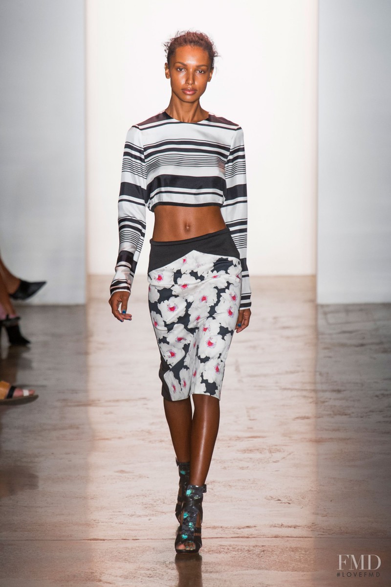 Jasmine Tookes featured in  the Peter Som fashion show for Spring/Summer 2014