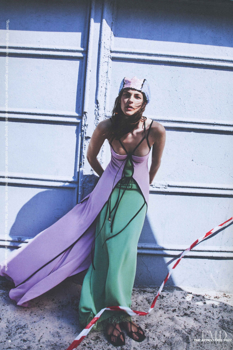 Vittoria Ceretti featured in  the The Attico lookbook for Pre-Fall 2022