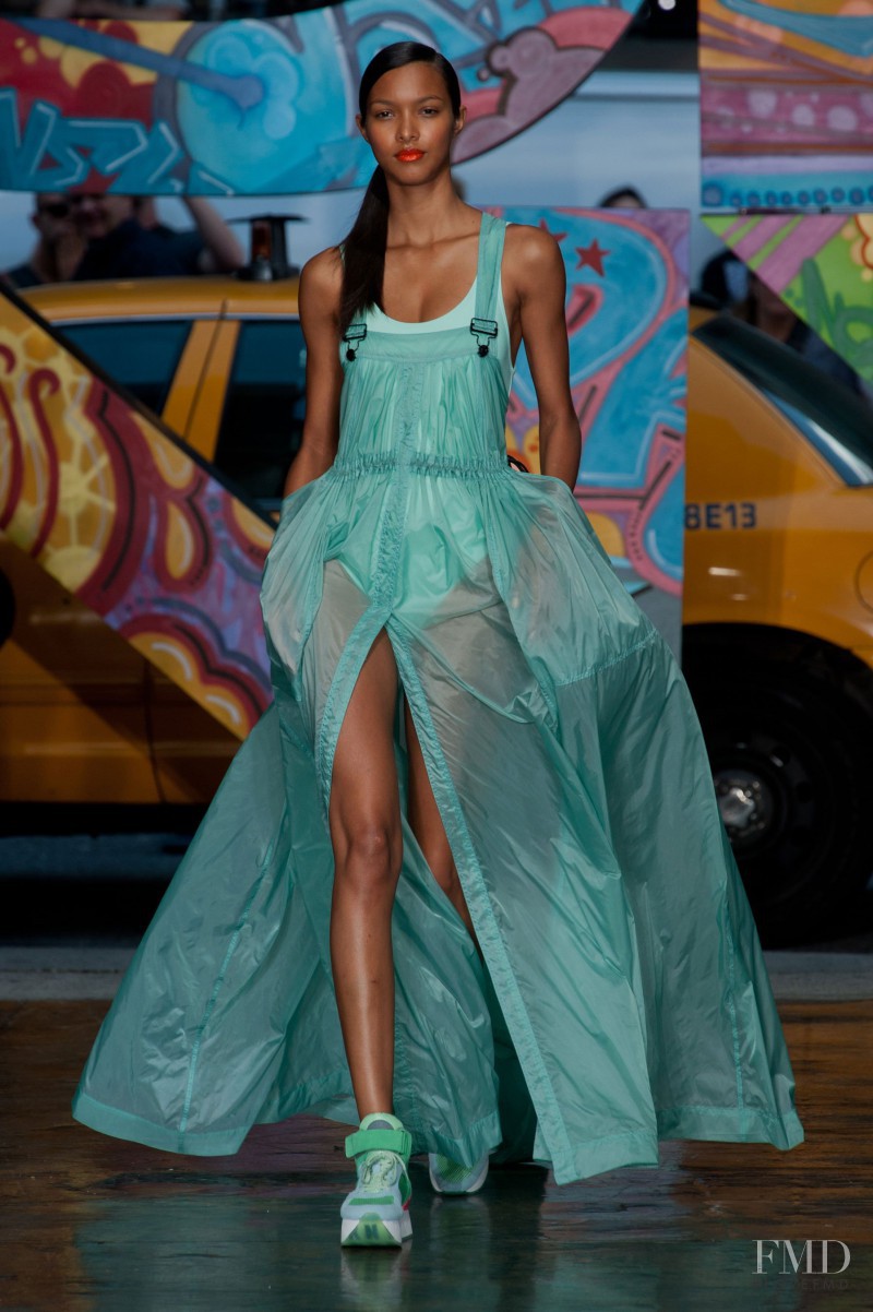Lais Ribeiro featured in  the DKNY fashion show for Spring/Summer 2014