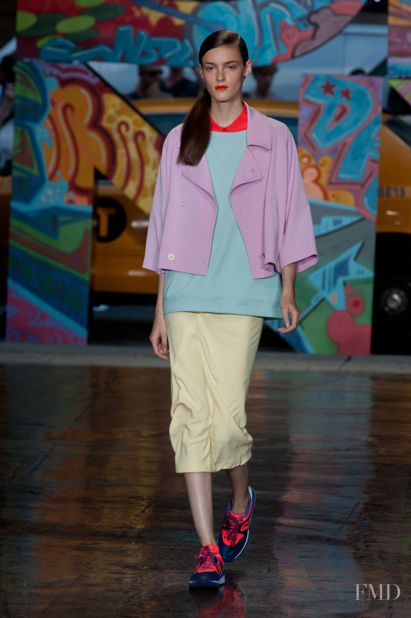 Kremi Otashliyska featured in  the DKNY fashion show for Spring/Summer 2014