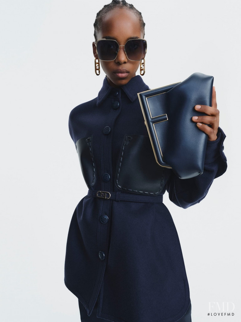 Promesse Kayumba featured in  the Fendi advertisement for Holiday 2021