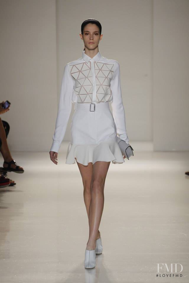 Carla Ciffoni featured in  the Victoria Beckham fashion show for Spring/Summer 2014