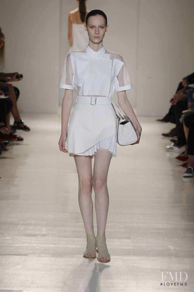 Julia Nobis featured in  the Victoria Beckham fashion show for Spring/Summer 2014