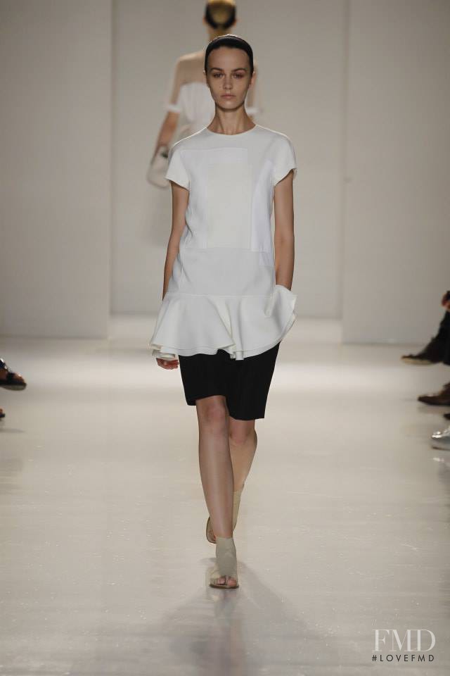 Marta Dyks featured in  the Victoria Beckham fashion show for Spring/Summer 2014