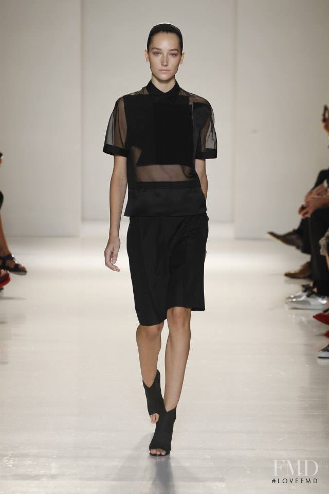 Joséphine Le Tutour featured in  the Victoria Beckham fashion show for Spring/Summer 2014