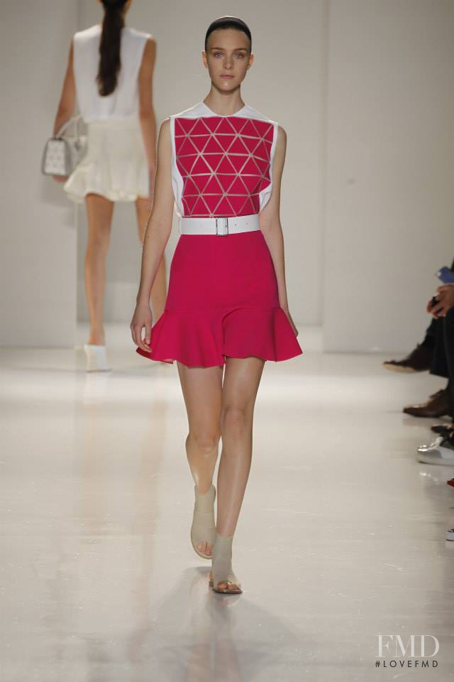 Hedvig Palm featured in  the Victoria Beckham fashion show for Spring/Summer 2014