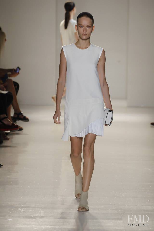 Katerina Ryabinkina featured in  the Victoria Beckham fashion show for Spring/Summer 2014