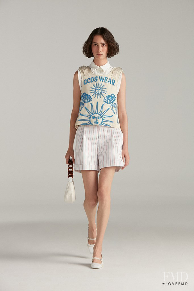 Miriam Saiz featured in  the GCDS fashion show for Spring/Summer 2022