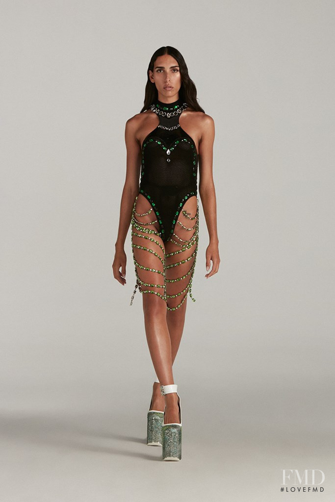 Raya Martigny featured in  the GCDS fashion show for Spring/Summer 2022