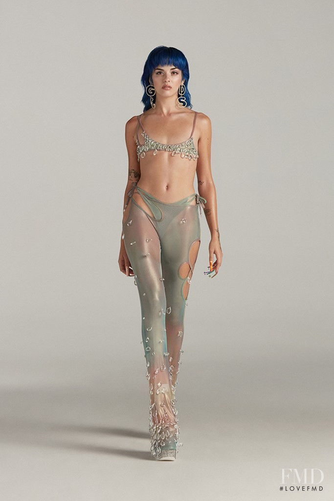 Sita Abellan featured in  the GCDS fashion show for Spring/Summer 2022