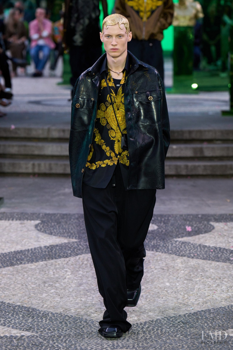Braien Vaiksaar featured in  the Versace fashion show for Spring/Summer 2023