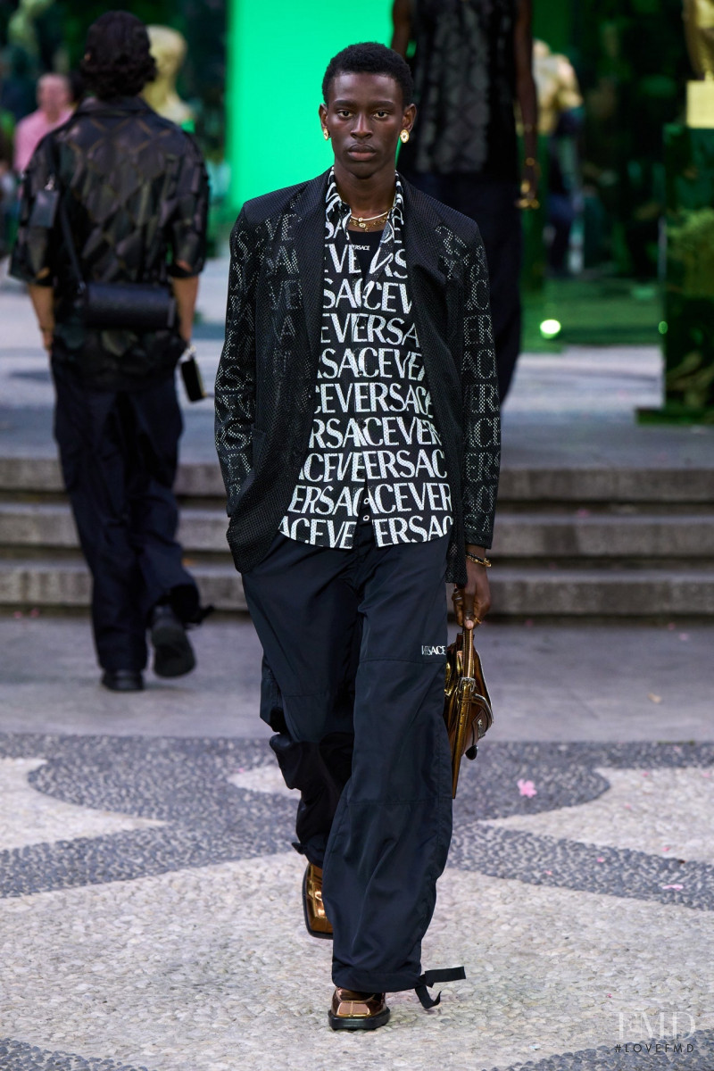 Adamu Bulus featured in  the Versace fashion show for Spring/Summer 2023