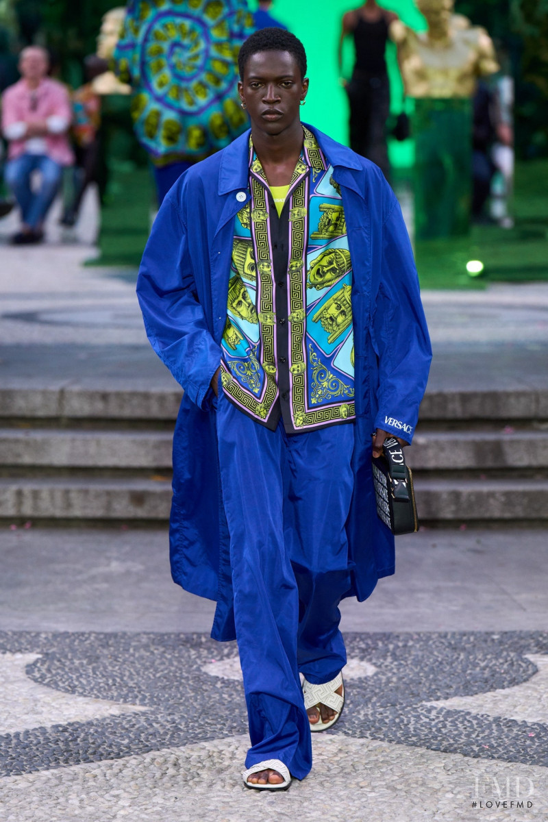 Limamu Mbaye featured in  the Versace fashion show for Spring/Summer 2023