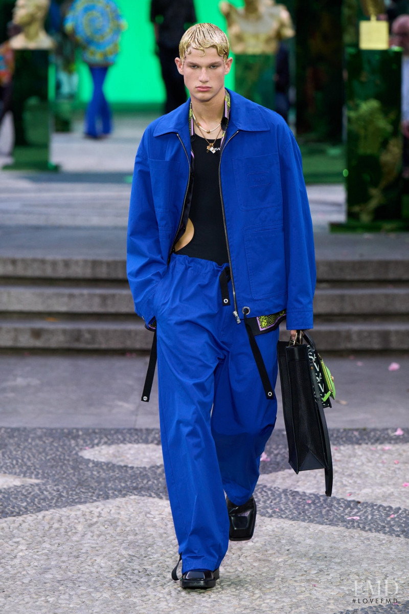 Teun van Stein featured in  the Versace fashion show for Spring/Summer 2023