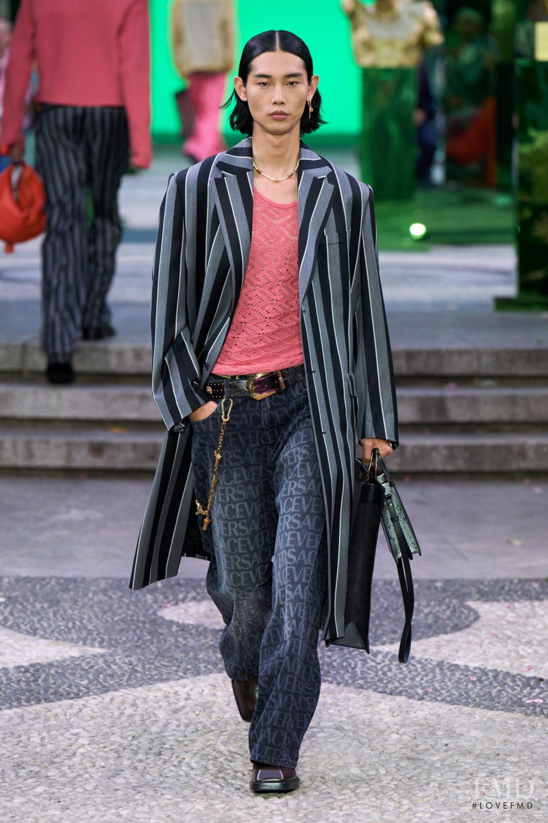 Taemin Park featured in  the Versace fashion show for Spring/Summer 2023