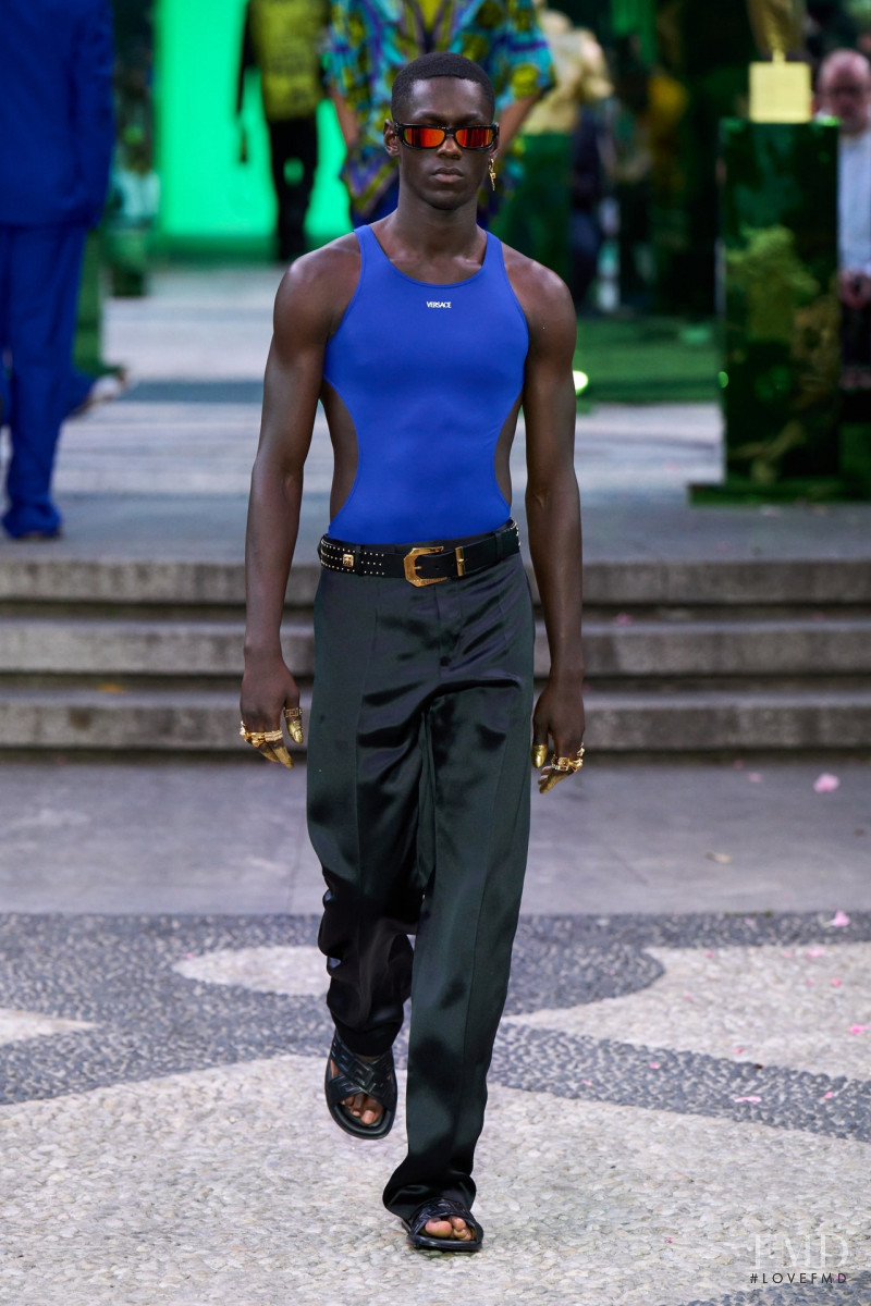Cheikh Dia featured in  the Versace fashion show for Spring/Summer 2023