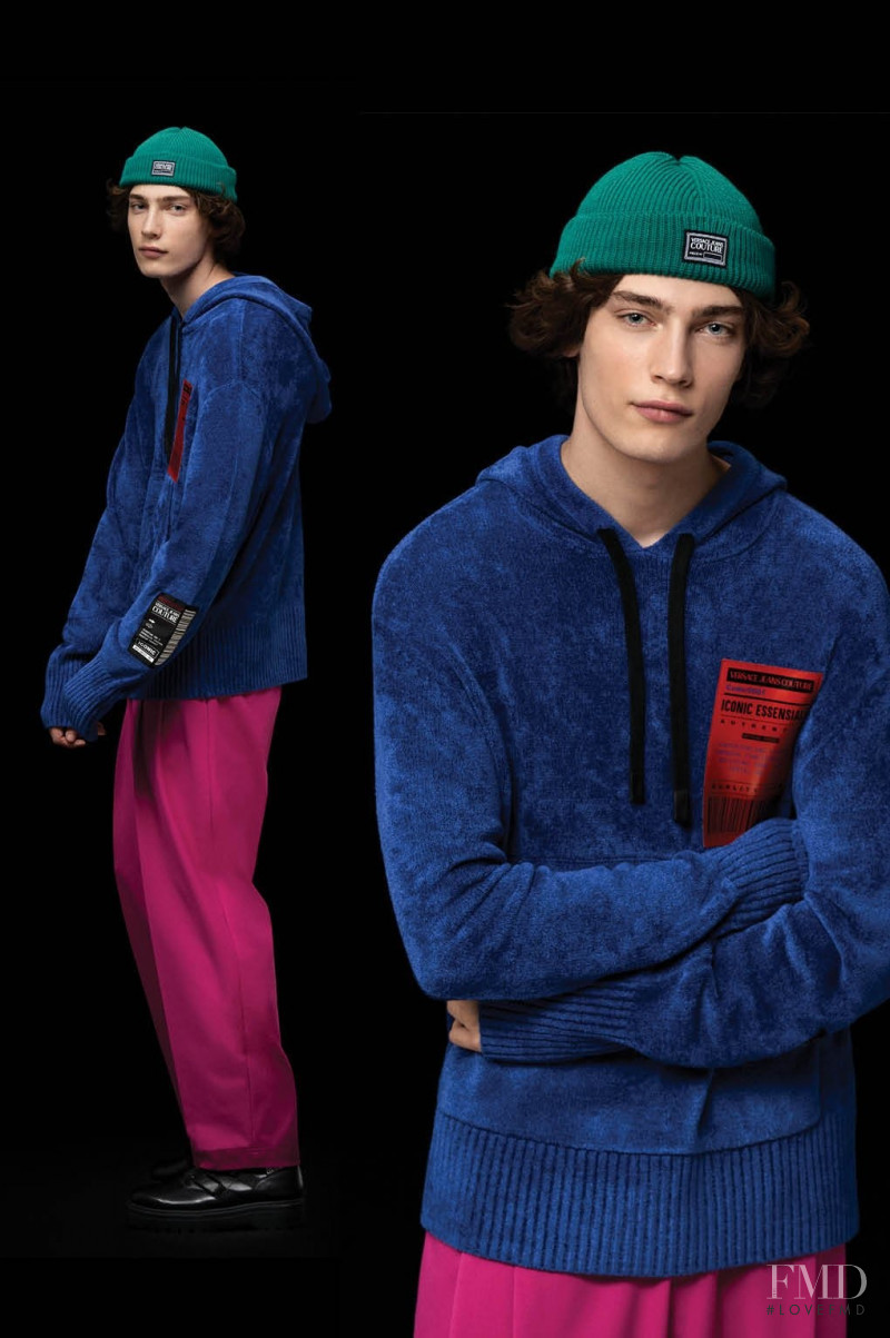 Freek Iven featured in  the Versace Jeans Couture lookbook for Autumn/Winter 2021