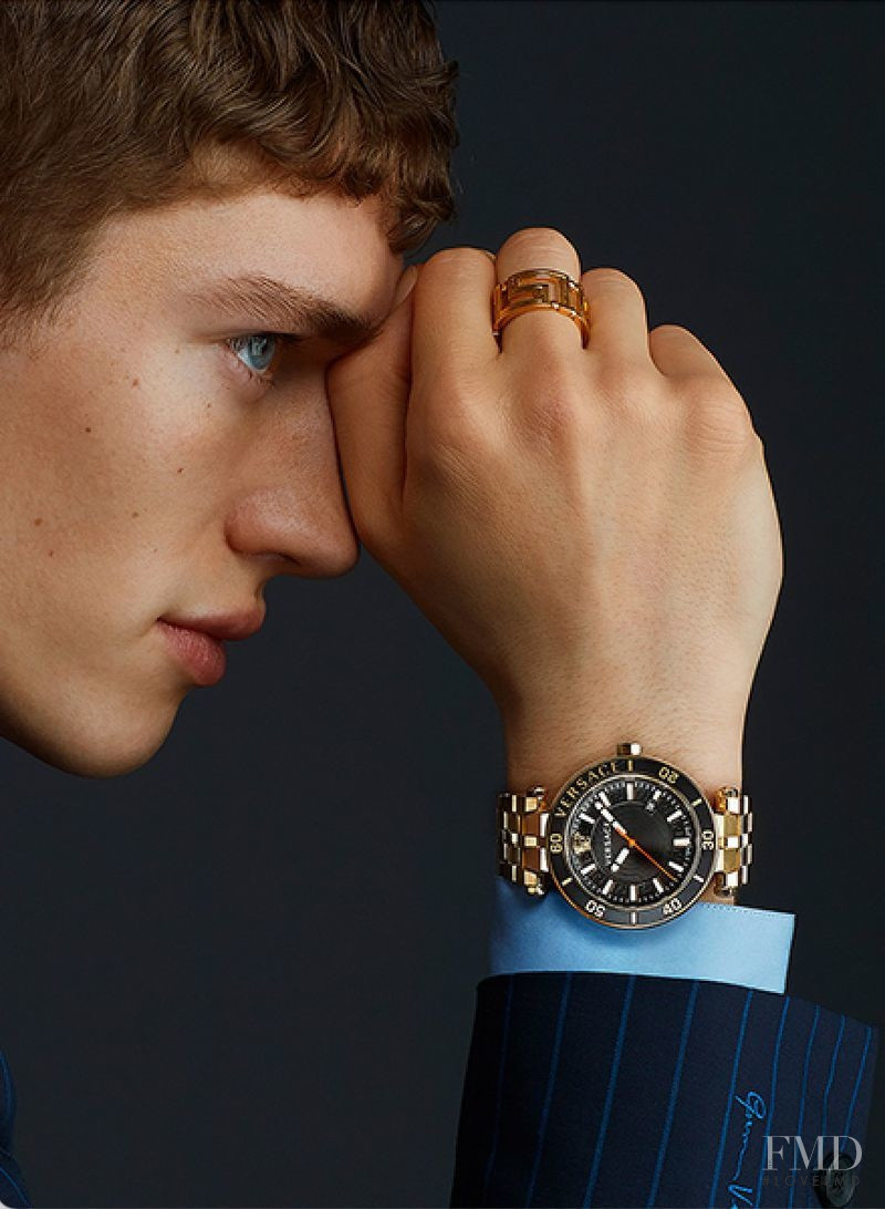 Valentin Humbroich featured in  the Versace Watches advertisement for Spring/Summer 2021
