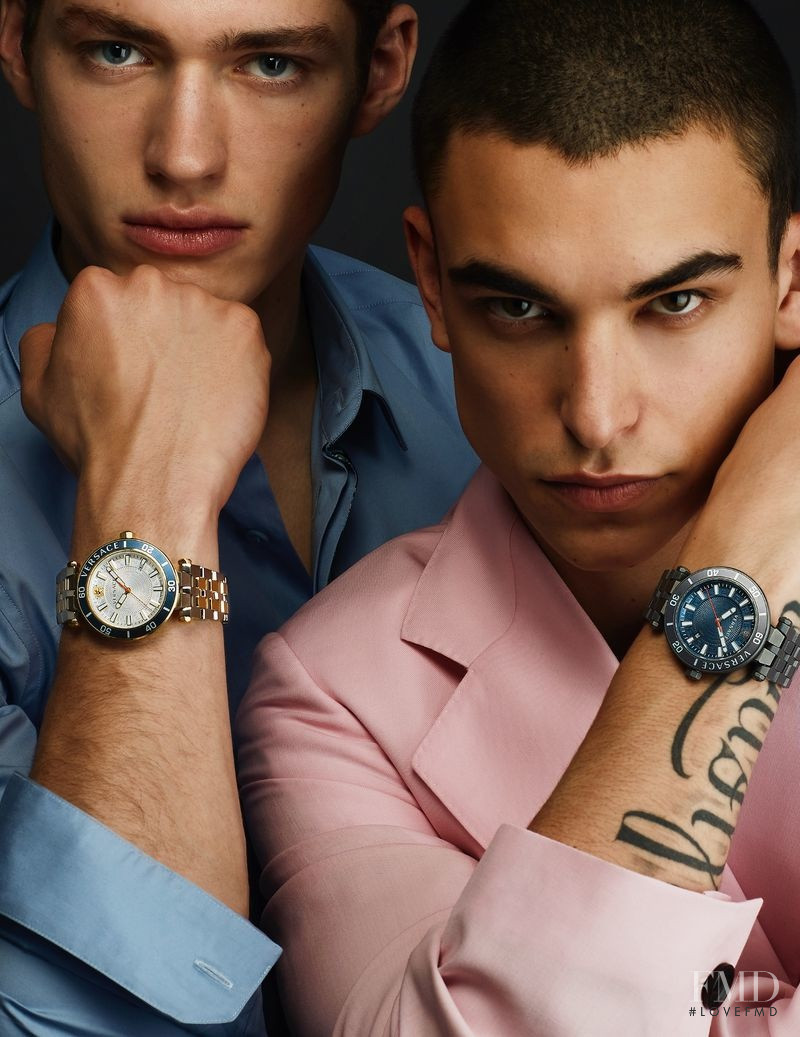 Simone Bricchi featured in  the Versace Watches advertisement for Spring/Summer 2021