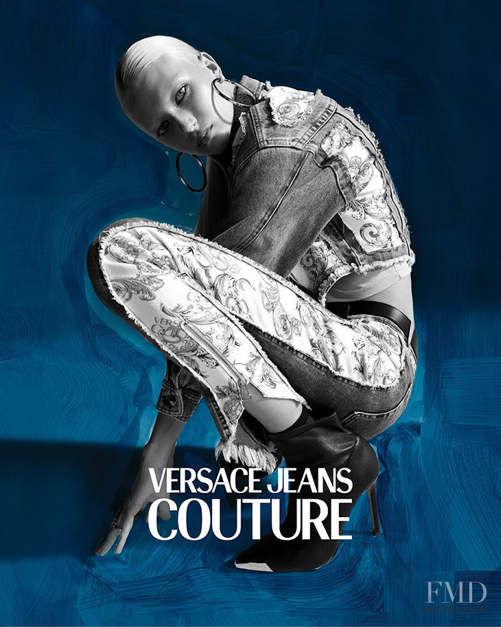 Evelina Lauren featured in  the Versace Jeans Couture advertisement for Winter 2020