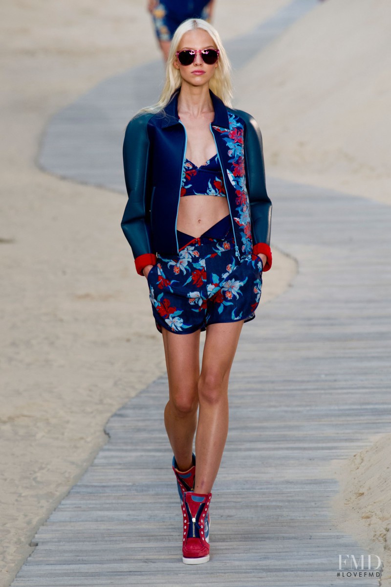 Sasha Luss featured in  the Tommy Hilfiger fashion show for Spring/Summer 2014