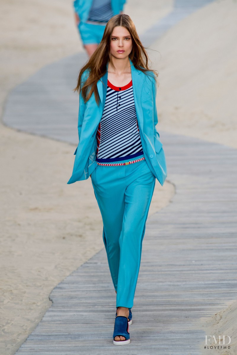 Caroline Brasch Nielsen featured in  the Tommy Hilfiger fashion show for Spring/Summer 2014