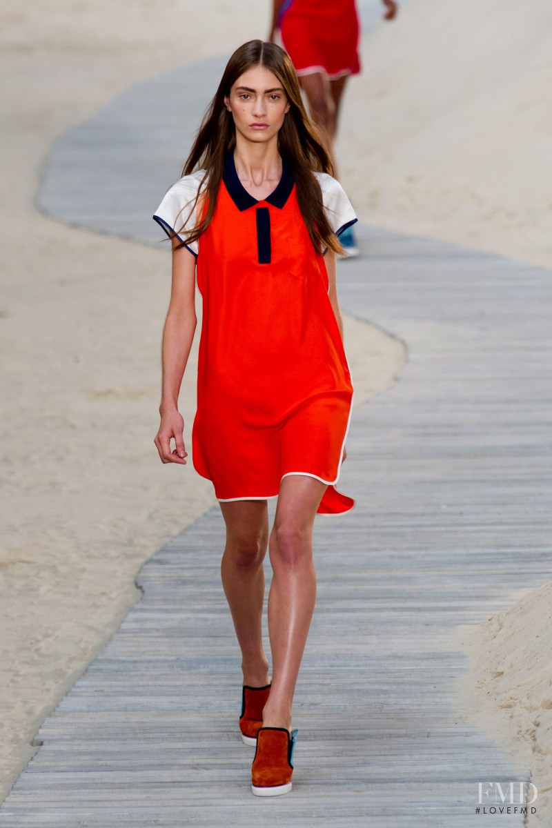 Marine Deleeuw featured in  the Tommy Hilfiger fashion show for Spring/Summer 2014