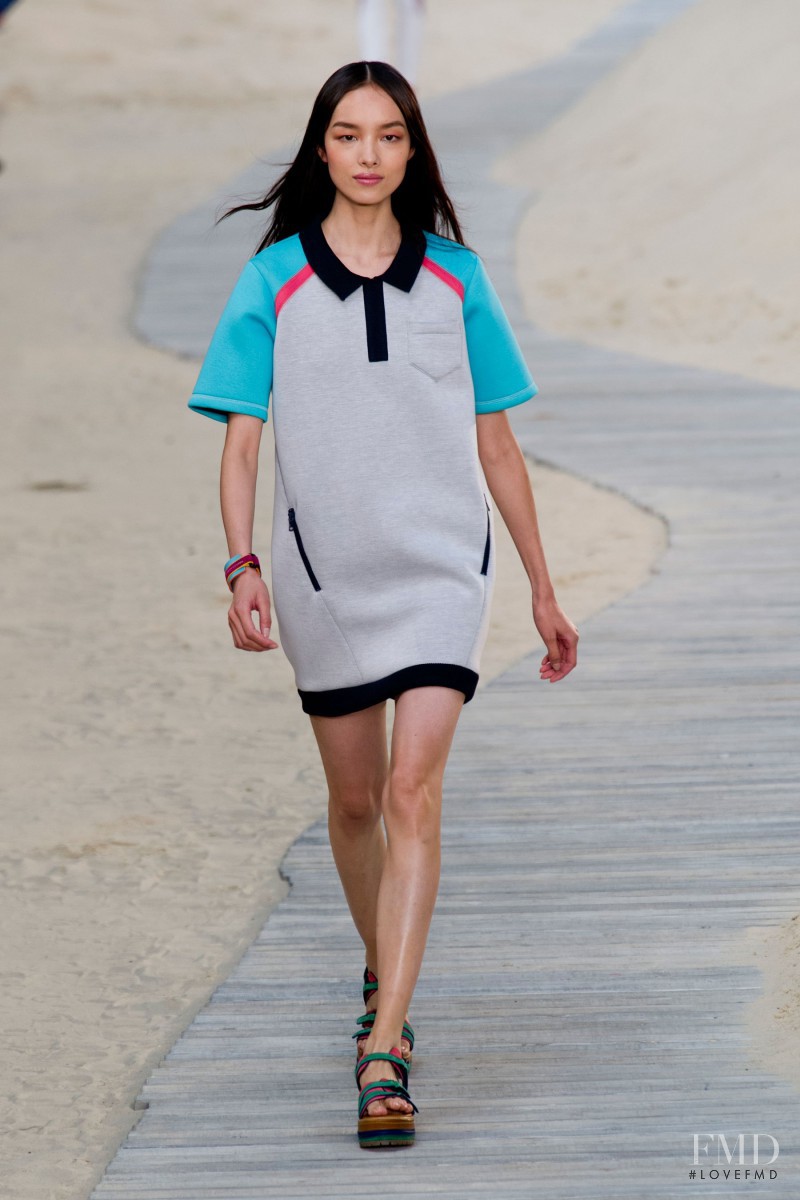 Fei Fei Sun featured in  the Tommy Hilfiger fashion show for Spring/Summer 2014