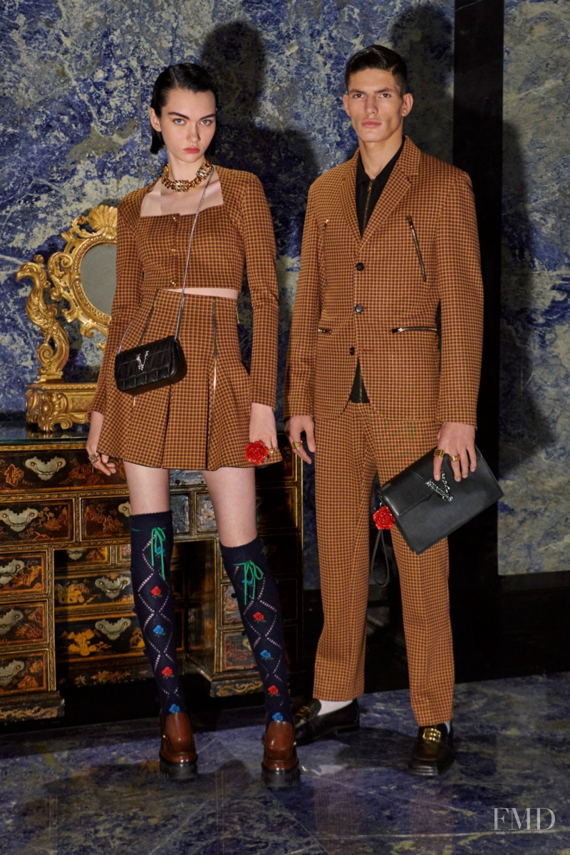 Sofia Steinberg featured in  the Versace lookbook for Pre-Fall 2020