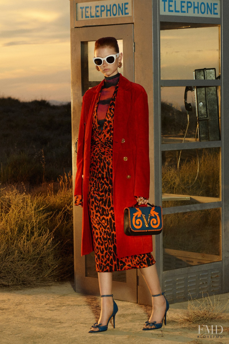 Sara Grace Wallerstedt featured in  the Versace lookbook for Resort 2020