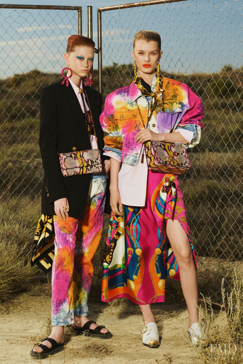 Sara Grace Wallerstedt featured in  the Versace lookbook for Resort 2020