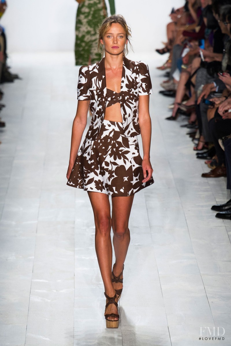 Karmen Pedaru featured in  the Michael Kors Collection fashion show for Spring/Summer 2014