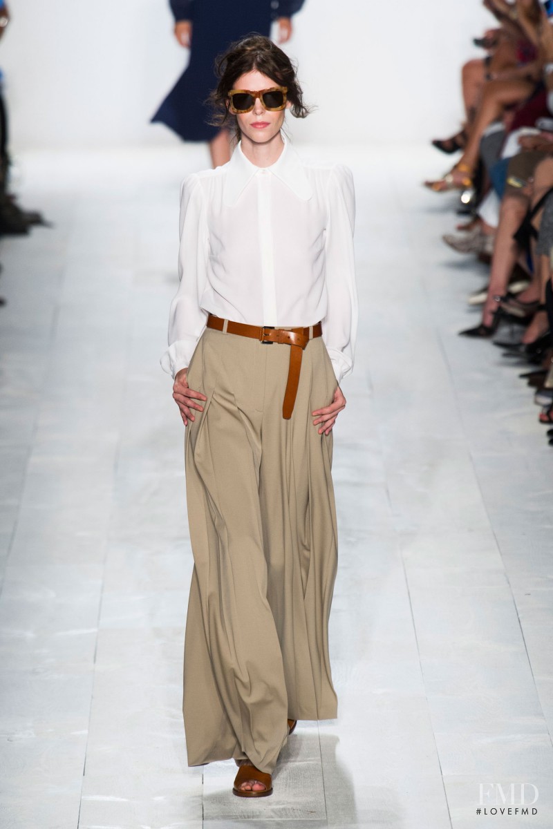 Meghan Collison featured in  the Michael Kors Collection fashion show for Spring/Summer 2014