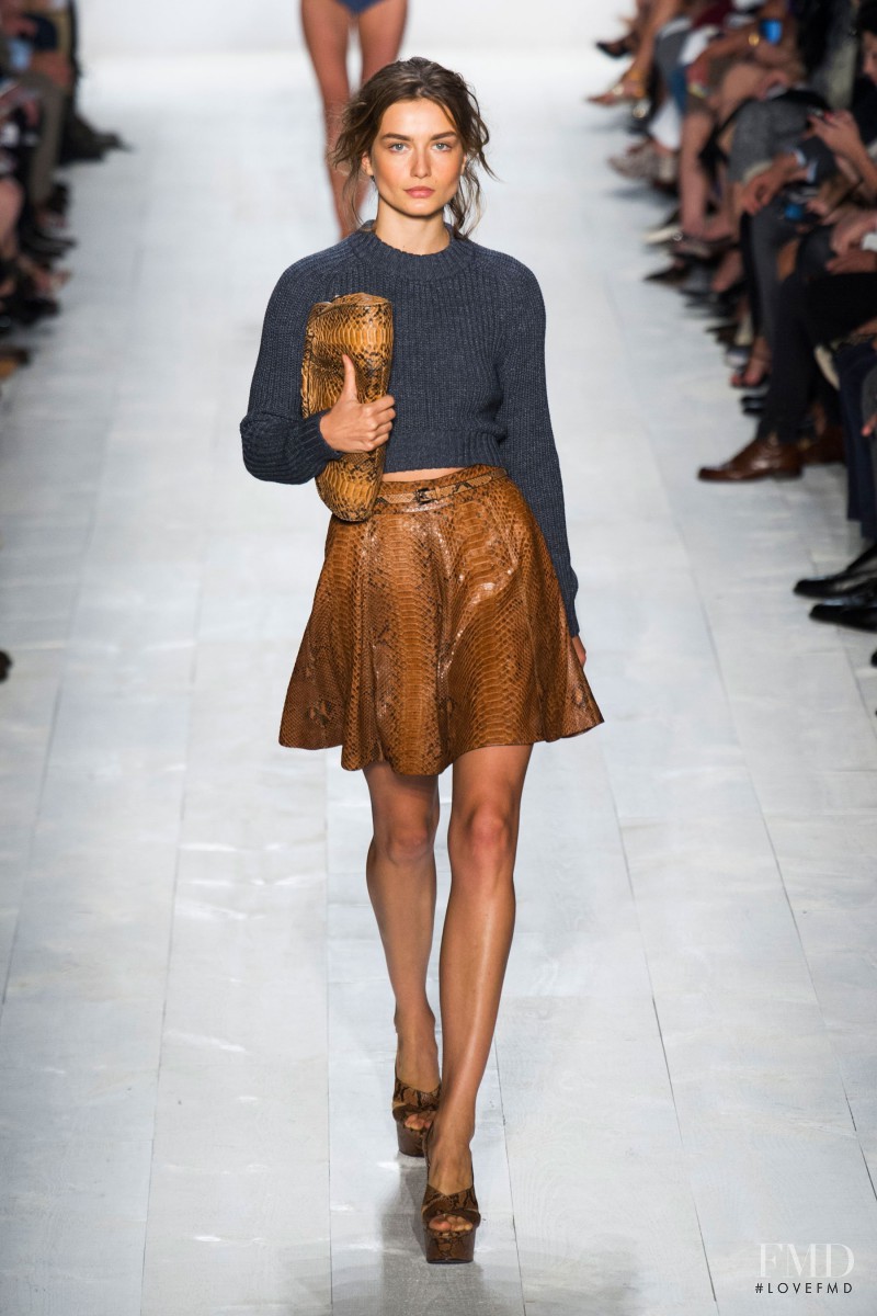 Andreea Diaconu featured in  the Michael Kors Collection fashion show for Spring/Summer 2014