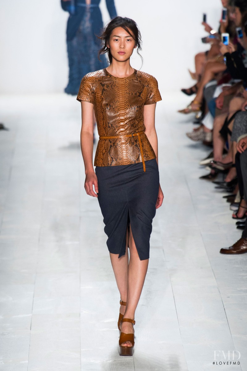 Liu Wen featured in  the Michael Kors Collection fashion show for Spring/Summer 2014
