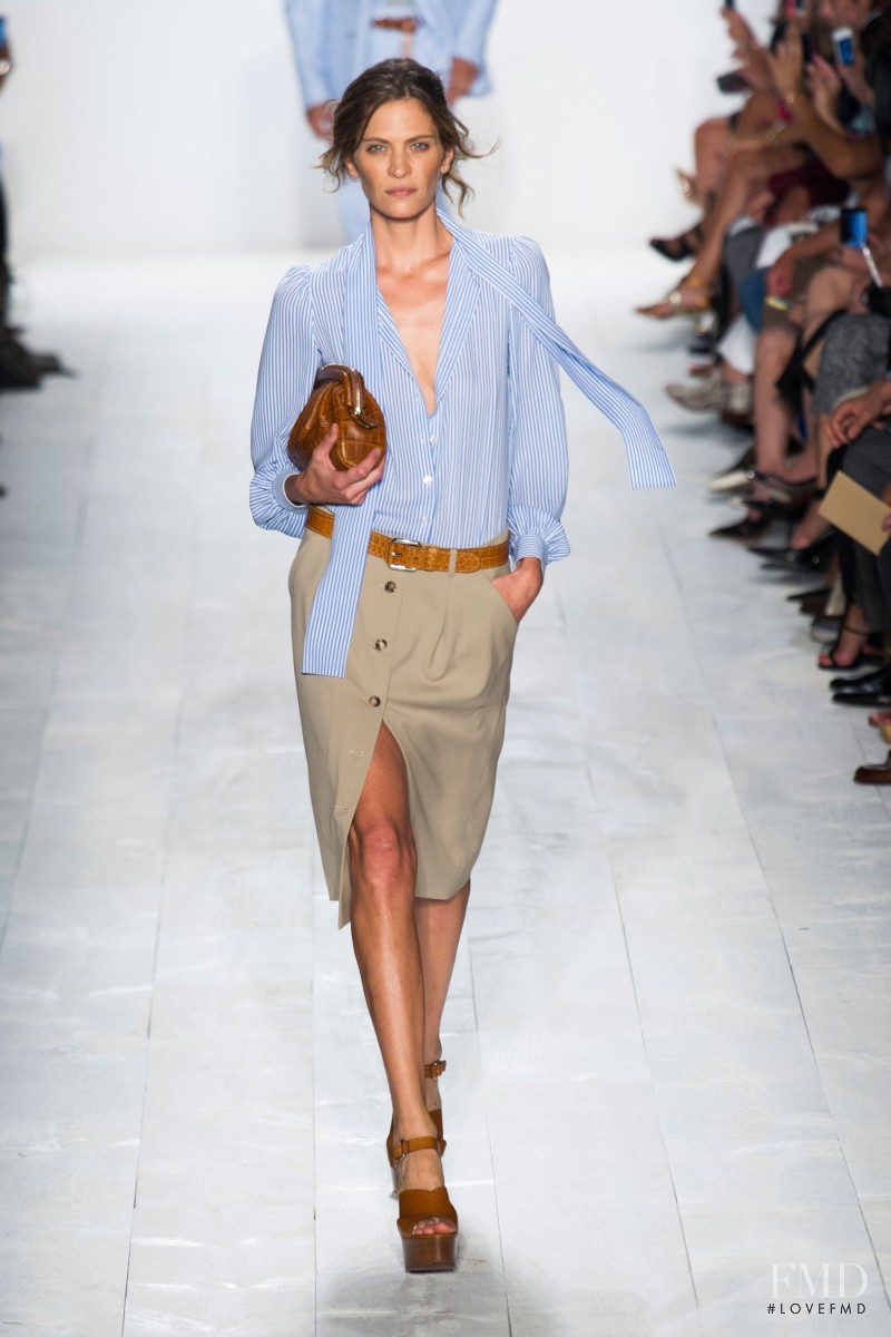 Frankie Rayder featured in  the Michael Kors Collection fashion show for Spring/Summer 2014