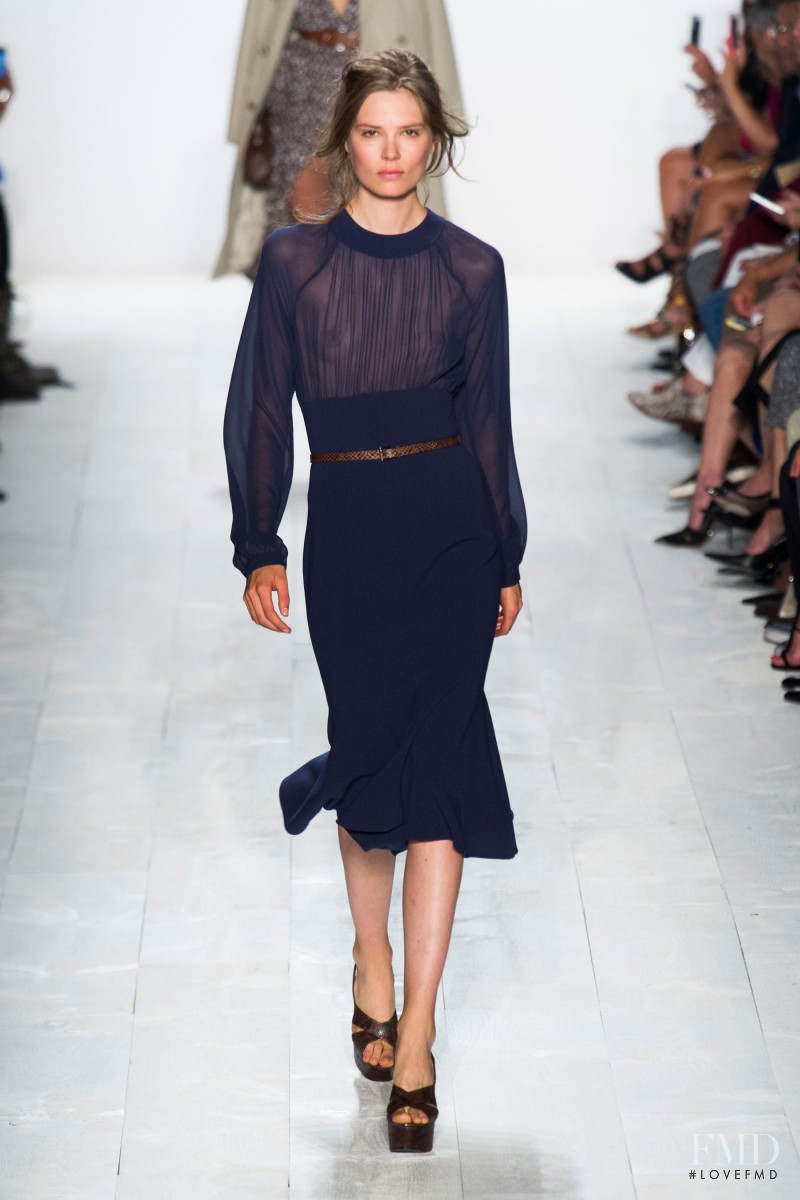 Caroline Brasch Nielsen featured in  the Michael Kors Collection fashion show for Spring/Summer 2014