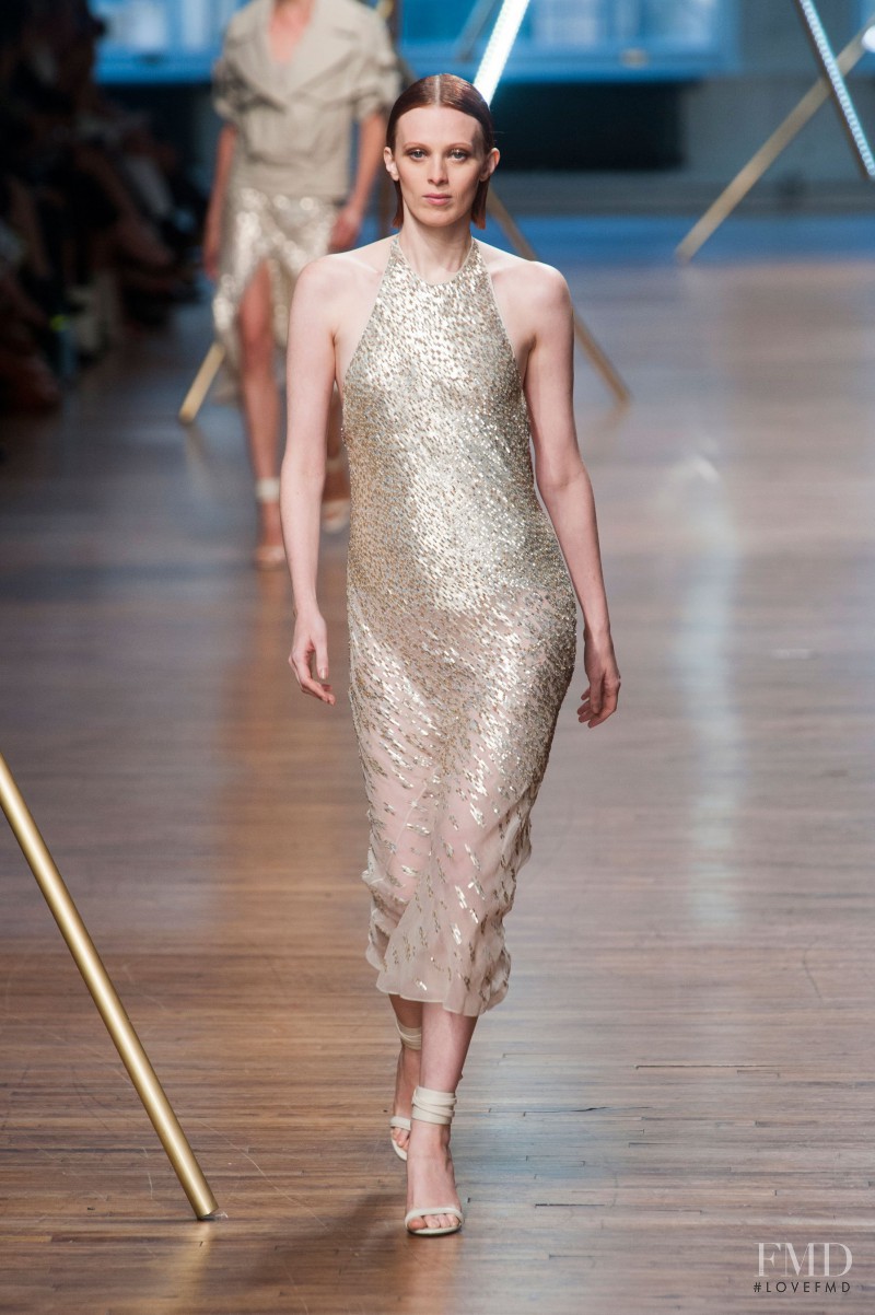 Karen Elson featured in  the Jason Wu fashion show for Spring/Summer 2014
