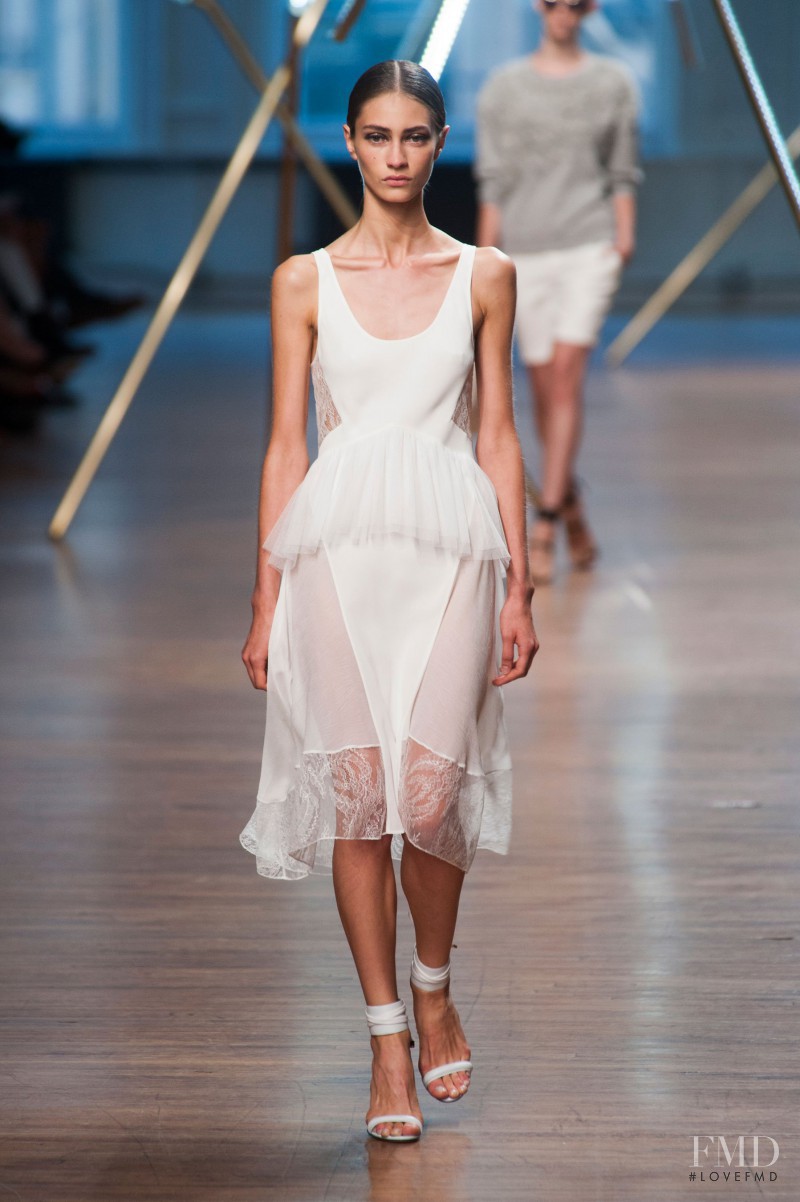 Marine Deleeuw featured in  the Jason Wu fashion show for Spring/Summer 2014